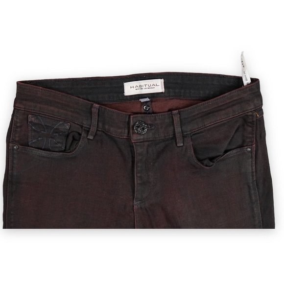 Habitual Jeans Womens 29 Cardinal Red Eve High Rise‎ Skinny Stretch Comfortable - Picture 9 of 9
